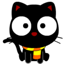 Cute-black-cat-waving-smiley-emoticon